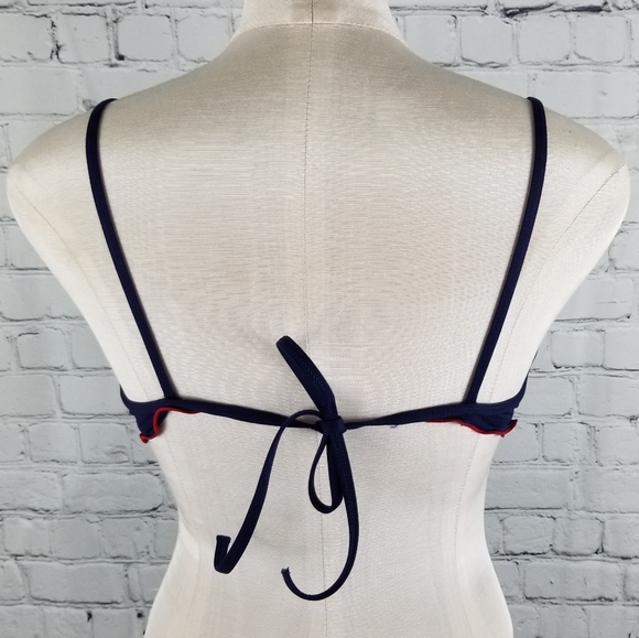 LAND'S END | ruffle & knot detail bikini swim top - Picture 3 of 5